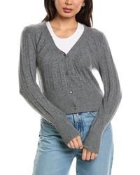 Brodie Cashmere - Slim Fit Rib 100% Cashmere Cardigan - Lyst