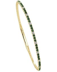 Sabrina Designs - 14k 1.14 Ct. Tw. Diamond & Emerald Flexible Bangle Bracelet - Lyst