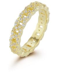 Chloe and Madison - 14k Over Silver Cz Curb Ring - Lyst