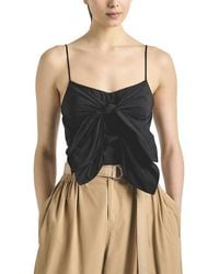 10 Crosby Derek Lam - Shira Poplin Double Tie Front Top - Lyst