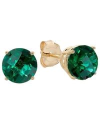 MaxColor - 10k 1.40 Ct. Tw. Lab-grown Emerald Studs - Lyst