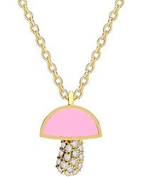 Gabi Rielle - 14K Over Agate Cz Stackable Necklace - Lyst