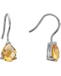 Gemstones - Silver 4.00 Ct. Tw. Citrine Earrings - Lyst