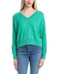 Autumn Cashmere - Boxy Crew Back Yoke Cashmere Sweater - Lyst