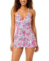 Anne Cole - Surplice Maillot Skirt One-Piece - Lyst