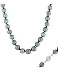 SUPER SUMMER SIZZLE Lustrous Japanese Cultured Freshwater Pearl NecklaceEarring Set Sterling Silver Settings 18 Necklace 1.75 Earrings i
