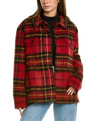 AllSaints - Rosey Check Wool-blend Jacket - Lyst