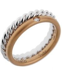 Pomellato - 18K Two-Tone 0.03 Ct. Tw. Diamond Ring (Authentic Pre-Owned) - Lyst