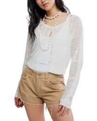 Free People - Maris Fine Gauge Linen-Blend Sweater - Lyst