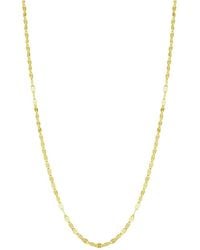 Italian Gold - 14K Mirror Chain Necklace - Lyst