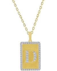 Ethos Creations - Brilliant Bloom 14K 0.25 Ct. Tw. Lab-Grown Diamond Initial Pendant - Lyst