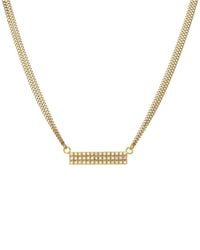 Rachel Reinhardt Jewelry - 14K Plated Cz Bar Necklace - Lyst
