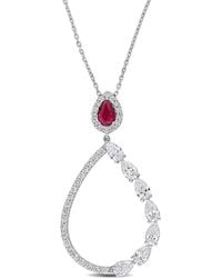 Rina Limor - 18k 2.61 Ct. Tw. Diamond & Ruby Necklace - Lyst