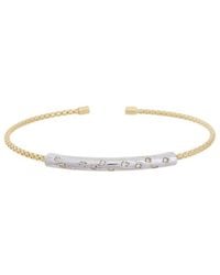 Meshmerise - 18K Plated 0.10 Ct. Tw. Diamond Mesh Bangle - Lyst