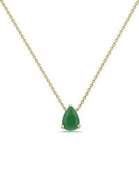 Forever Creations Signature - Collection 14K 0.52 Ct. Tw. Diamond & Emerald Necklace - Lyst