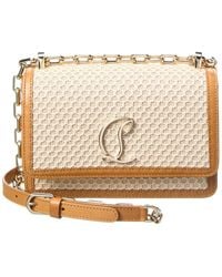Christian Louboutin - Loubi54 Canvas & Leather Wallet On Chain - Lyst