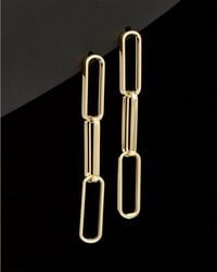 Italian Gold - 14k Paperclip Earrings - Lyst