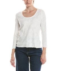 NIC+ZOE - 3/4 Sleeve Lace Knit Scoop T-Shirt - Lyst