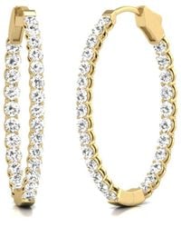 Diana M. Jewels - Diana M. Fine Jewelry 14k 2.00 Ct. Tw. Lab Grown Diamond Hoops - Lyst
