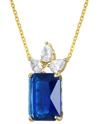 Rachel Glauber - 14K Diamond Cz Chain Necklace - Lyst