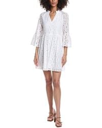 tyler boe - Abbie Eyelet Mini Dress - Lyst