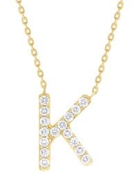 Sabrina Designs - 14K 0.26 Ct. Tw. Diamond K Initial Pendant - Lyst