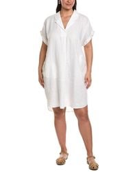 Eileen Fisher - Mini Notch Collar Linen Dress - Lyst