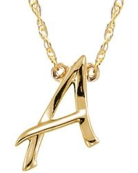 Jane Basch - 14K Z Initial Necklace - Lyst