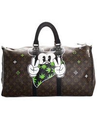 Louis Vuitton Hand-painted Monogram Canvas Mickey Weed 50 Duffle Bag - Multicolour