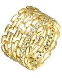 Rachel Glauber - 14k Plated Cz Stackable Set Ring - Lyst