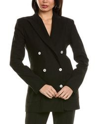Cruna - Zoe Double-Breasted Wool-Blend Blazer - Lyst