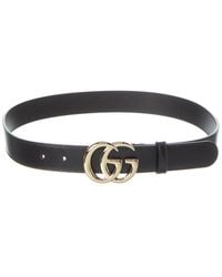 Gucci - GG Marmont Thin Leather Belt - Lyst
