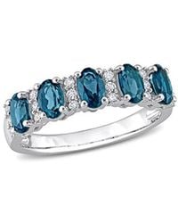 Rina Limor - London Blue Topaz Collection 14k 1.66 Ct. Tw. Diamond & Topaz Ring - Lyst
