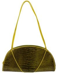 Dior - Limited Edition Croc Embossed Leather John Galliano Shoulder Bag (Authentic Pre-Owned) - Lyst