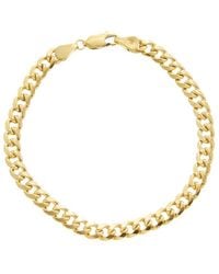 Italian Gold - 14K 5.2Mm Semi-Solid Miami Cuban Bracelet - Lyst