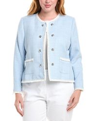 Tahari - Plus Tassel Trim Jacket - Lyst