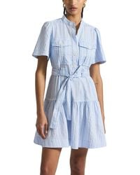 10 Crosby Derek Lam - Clynton Pintuck Stripe Shirtdress - Lyst