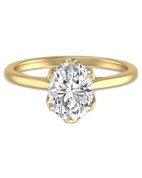 Lab Grown Diamonds - 14K 2.50 Ct. Tw. Lab-Grown Diamond Classic Lotus Ring - Lyst
