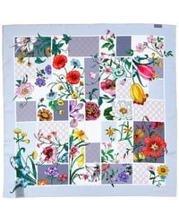 Gucci - Floral Silk Scarf - Lyst