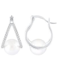 Splendid - 8-8.5Mmmm Pearl Cz Earrings - Lyst