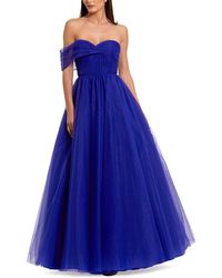 Mac Duggal - One Side Off The Shoulder Tulle Ball Gown - Lyst