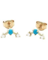Gemstones - 0.25 Ct. Tw. Diamond & 14K Earrings - Lyst