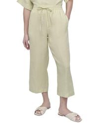 DKNY - Pull On Straight Leg Linen Pant - Lyst