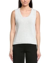 St. John - Scoop Neck Knit Tank - Lyst