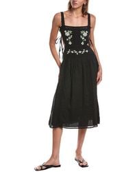 For Love & Lemons - Jolene Embroidered Midi Dress - Lyst