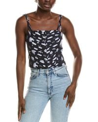 1.STATE - Pintuck Linen-Blend Tank Top - Lyst