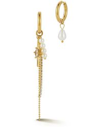 Sphera Milano - Plated Stainless Steel Cz Earrings - Lyst