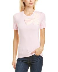Gracia Ribbon Shape Detail Fitted Top - Pink