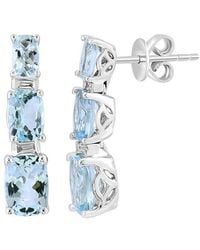 Effy Fine Jewelry - 14K 3.86 Ct. Tw. Diamond & Aquamarine Earrings - Lyst