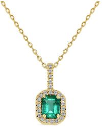 Sabrina Designs - 14k 0.66 Ct. Tw. Diamond & Emerald Octagon Pendant - Lyst